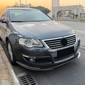 Amp-Z Front <b>Lip</b> <b>Splitter</b> For Vw Magotan Passat B6 2005-2010 Piano Black Carbon Fiber Texture Matte Finish - Product Image 1