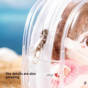 Sac de rangement suspendu anti-poussière en PVC <span class=keywords><strong>transparent</strong></span> pour poupées en plastique, jouets en peluche, porte-clés et cadeaux, personnalisable - Product Image 4