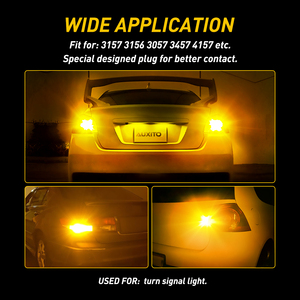 AUXITO 3157 Amber Yellow LED <b>Bulbs</b> 4014SMD Beads Lights Turn Signal Lamps - Product Image 4