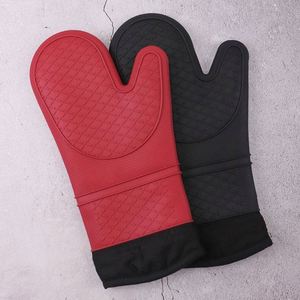 ถุงมือกันความร้อนซิลิโคนสำหรับทำอาหารในครัว OEM & ODM ถุงมือซิลิโคนหนาสำหรับเตาอบไมโครเวฟและอบขนม - Product Image 4