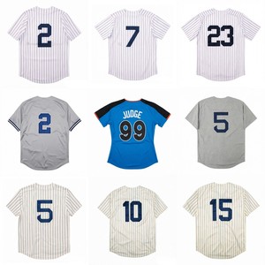 Maillots de baseball cousus pour hommes 3 Babe Ruth 4 Lou Gehrig 5 Joe DiMaggio 7 Mickey Mantle 8 Yogi Berra 9 Roger Maris S-3XL - Product Image 1
