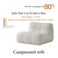 Canapé de relaxation moderne modulaire en tissu capitonné avec fonction inclinable pour la maison, fauteuil pouf de salon en mousse compressée