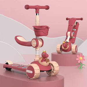 <span class=keywords><strong>2022</strong></span> el último diseño de dibujos animados de los niños de la forma es scooter 3-en-1 plegable con luz y música de 3 ruedas scooter - Product Image 2