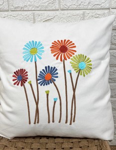 Housse de coussin brodée à motifs floraux, taie d'oreiller carrée, couvre-canapé décoratif pour la maison et l'hôtel - Product Image 5