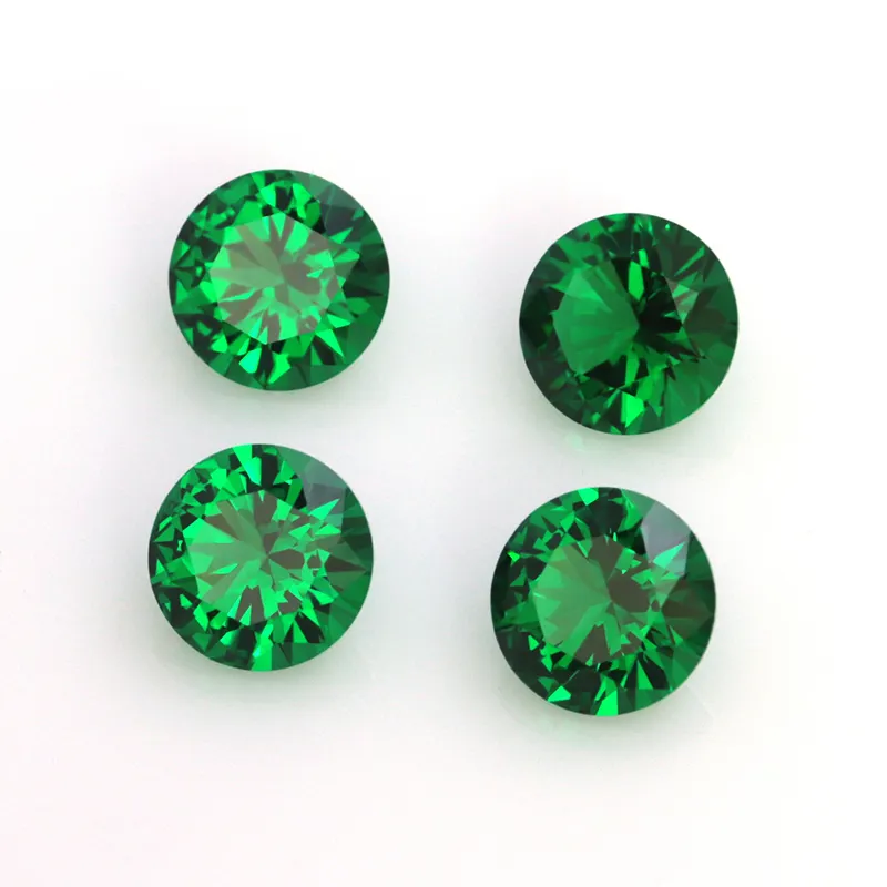 Groothandel Synthetische Losse Size 1.5Mm Groen Cz Cubic Zirkoon Gems Voor Edelsteen