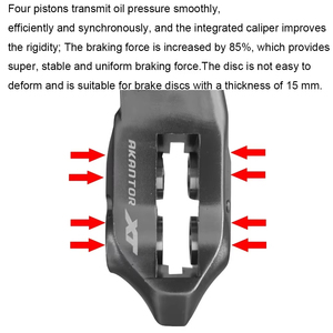 Vélo électrique pliable, <span class=keywords><strong>frein</strong></span> à disque hydraulique à <span class=keywords><strong>4</strong></span> <span class=keywords><strong>pistons</strong></span>, <span class=keywords><strong>frein</strong></span> à pression d'huile, 1250/2200mm, quatre <span class=keywords><strong>pistons</strong></span> ultralégers - Product Image 5