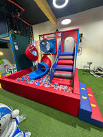 ODE/OEM équipement d'amusement extérieur commercial intérieur enfants interactif en plastique Double glissière zone centrale de jeu NINGK-IDS modèle 50