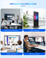 Mini PC TEXIAN I3/I5/I7 avec écran tactile, boîtier métallique, RAM DDR3, tableau blanc interactif sous Windows pour usage bureautique/éducatif