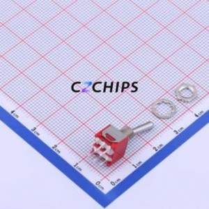 2MD1T1B1M2QES-5 Toggle Switch Through hole Component (THT) Switch Double Pole Double Throw 300000 Cylindrical Knob PC Pin - Product Image 2