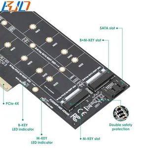 Carte d'extension SSD, M.2, PCI-E X4, PCIe 3.0, convertisseur pour SATA, NVME SSD