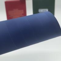 Boîte cadeau de luxe en papier simple 150 g/m² bleu foncé, finition mate, toucher doux, en pâte de bois vierge, pour emballage électronique et parfums