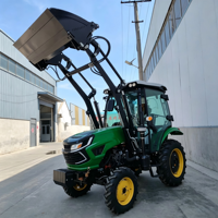 Tracteur agricole multifonctionnel 4x4 de 50 ch avec chargeur frontal et accessoires en option