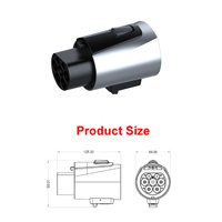 Adaptateur de charge 32A Ev Type 2 vers adaptateur GBT Type 2 mâle vers GBT EVSE avec sécurité de verrouillage