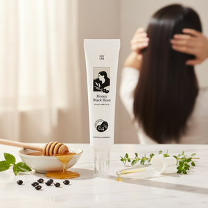 [SOY LAB] ออร์แกนิค ฮันนี่ แบล็คบีน สกัลป์ แอมพูล รีเฟรชชิ่ง เอสเซนส์ ผสมสารสกัดจากพืช ให้ผมสะอาด สบาย เงางาม - Product Image 3