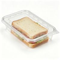 Emballages personnalisés, sûrs, jetables, recyclables, transparents, boîtes en plastique PET pour biscuits, gâteaux, pain, pâtisseries, noix, emballages alimentaires avec couvercles