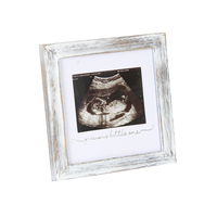 Cadre photo rustique en bois blanchi pour échographie de bébé, cadre pour échographie de grossesse, souvenir de maternité, décoration de table