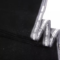 Tissu en velours tissé noir de haute qualité pour abaya coréenne non élastique pour femmes, idéal pour le textile de maison (5000-9000)