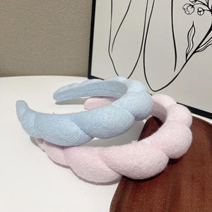 Diadema de baño con diseño de nubes para mujeres <span class=keywords><strong>y</strong></span> niñas-Turbante de cabello absorbente suave para ducha, spa, lavado de <span class=keywords><strong>cara</strong></span> - Product Image 3