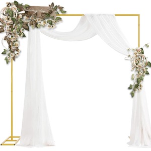 Bogenförmiger Seidenrahmen <span class=keywords><strong>Gold</strong></span> Hochzeits-Kunstblumenständer Herz-Hintergrund Umweltfreundliche 3m+ Ballon-Eventdekoration für Hochzeit und Geburtstag - Product Image 3