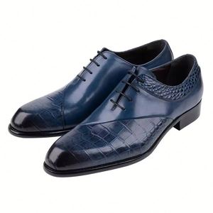 Men's Luxury Thick-Soled Genuine Leather Elevator <b>Shoes</b> Trendy English-Style Carved Shiny Lace-Up Design - Product Image 5