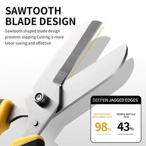 Gunting Pemotong Baja 3Cr13 Kelas Industri untuk DIY, Bilah Baja Tahan Karat dengan Mata Bergerigi dan Pegas untuk Memotong Besi - Product Image 5