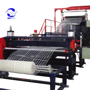 3D plastic drainage net production line, plastic mesh machine plastic extruders