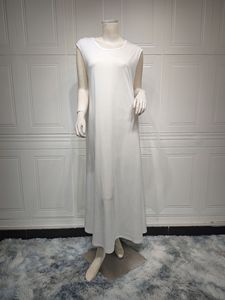 Abaya blanche sans manches, robe longue intérieure, vente en gros, Dubaï, Kaftan musulman, Ramadan, Aïd 2026, fournisseur d'usine - Product Image 3