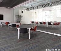 Dalles de moquette emboîtables de luxe 50x50cm, collection 2026, avec support PVC, boucle de fixation, insonorisantes, design moderne pour bureaux