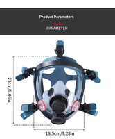 Anti Nuclear Tactical Full Face Reusable Gas Mask with Exhalation Valve Silicone Material Sale nbc Mask