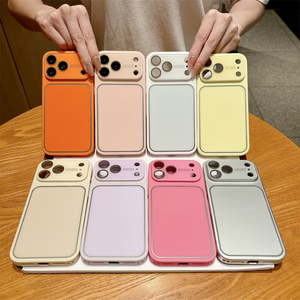 เคสโทรศัพท์แบบกระจกฝ้าขอบเงินด้าน รุ่น Silver Edge Matte Converted Camera Glass Frame สำหรับ iPhone 18 17 16 15 14 Pro Max ป้องกันแรงกระแทก - Product Image 2