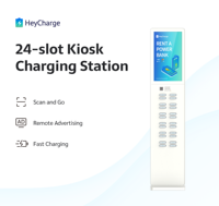 Pantalla LCD para Kiosco Publicitario, Estación de Alquiler de Power Banks de 24 Ranuras para Centros Comerciales, Visualización de Gráficos Animados, CMS Basado en la Nube