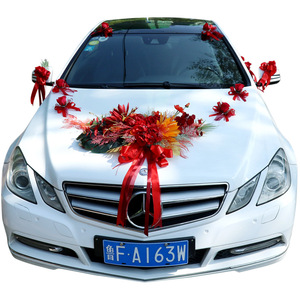 Decoración <span class=keywords><strong>de</strong></span> coche <span class=keywords><strong>de</strong></span> boda realista, flores artificiales <span class=keywords><strong>de</strong></span> seda, mariposa - Product Image 1