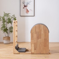 Baril d'escalade Pilates en chêne - Appareil de Pilates portable pour studio, correction de la colonne vertébrale, flexibilité, durable, garantie 5 ans