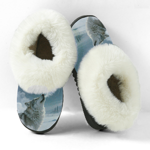 Pantuflas de Interior Personalizadas para Mujer con Diseño de <span class=keywords><strong>Gorila</strong></span>, Pantuflas Planas de Invierno Cálidas y Suaves con Forro Afelpado - Product Image 6