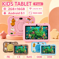 Tablette pour enfants 7 pouces 16 Go Quad Core MTK 1,3 GHz Android 8.1 USB Type-C Écran tactile capacitif Utilisation éducative Tablette
