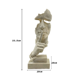 Adornos de artesanía creativos silenciosos, escultura abstracta dorada, decoración artesanal para sala de estar, Retro, europeo - Product Image 6