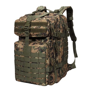 Weikani Tactical <b>Backpack</b> <b>25L</b> Molle System Outdoor Use Multiple Pockets Black Polyester - Product Image 3