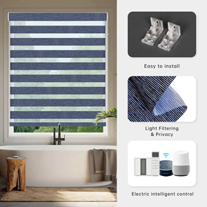 SAMADHI Zebra <b>Window</b> <b>Curtain</b> Electric Motorized <b>Window</b> Blind Shade Rolling <b>Curtains</b> Smart <b>Window</b> Blinds Shades for Home Decor - Product Image 5