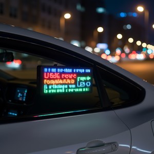 Letrero LED Programable con Alimentación USB de 13.7 Pulgadas, Texto Desplazable Personalizable para Autos - Product Image 2