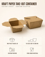 Emballages alimentaires en papier à emporter, boîte en carton kraft pour aliments, boîte à emporter