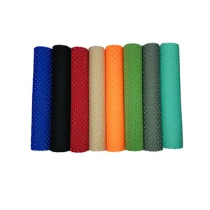 Colorful Punch Holes Breathable Perforated Neoprene With Both Sides Perforated Polyester Material Rubber Sheets