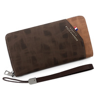 Dompet panjang pria kustom dompet clutch ritsleting tas kartu kapasitas tinggi Eropa dan Amerika tas ponsel dompet koin