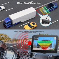 Caméra DVR sans fil magnétique 4x 1080P à charge solaire avec moniteur BSD 10'' pour camion/bus/camping-car/remorque/chariot élévateur