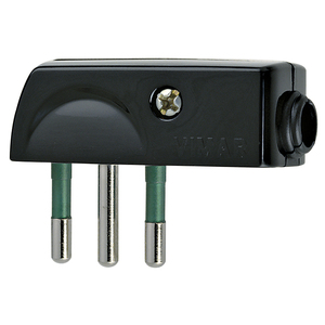 Spina 2P + T SPA11 10A 90 Nero plug พร้อมหมุดฉนวนสีเขียวสำหรับการเชื่อมต่อไฟฟ้า - Product Image 1