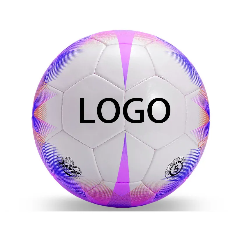 Bola de futebol de couro para futebol ao ar livre, logotipo personalizado, presente promocional, jogo oficial tamanho 5 4 dos EUA