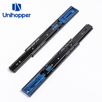 Unihopper Offre Spéciale Quincaillerie de meuble 3 fois Extension complète Canal télescopique Fermeture douce Roulement à billes Glissière de tiroir