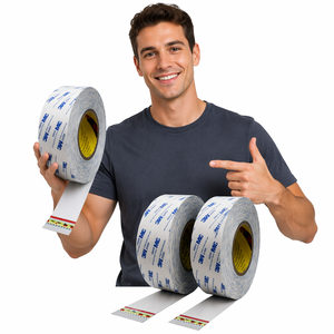 Nastro Biadesivo in Schiuma Acrilica <span class=keywords><strong>3M</strong></span> 9448A, Adesivo Sensibile alla Pressione, <span class=keywords><strong>Carta</strong></span> <span class=keywords><strong>Adesiva</strong></span> per Mascheratura, Larghezza 20mm, Spessore 0,15mm - Product Image 2