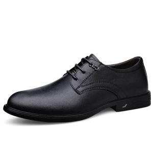 Chaussures habillées de luxe pour hommes en cuir, à lacets, avec empiècements, légères, respirantes, antidérapantes, pour le bureau, les occasions spéciales et les mariages - Product Image 3