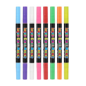 Bộ bút dạ quang hai đầu, dùng được khi ướt/khô, loại sỉ, dành cho đồ dùng học tập mỹ thuật - Product Image 1