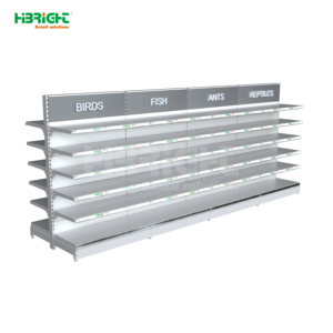 Estante de Exhibición Metálico Blanco de Una Cara, Estanterías para Supermercados con Pequeños Separadores Frontales - Product Image 4